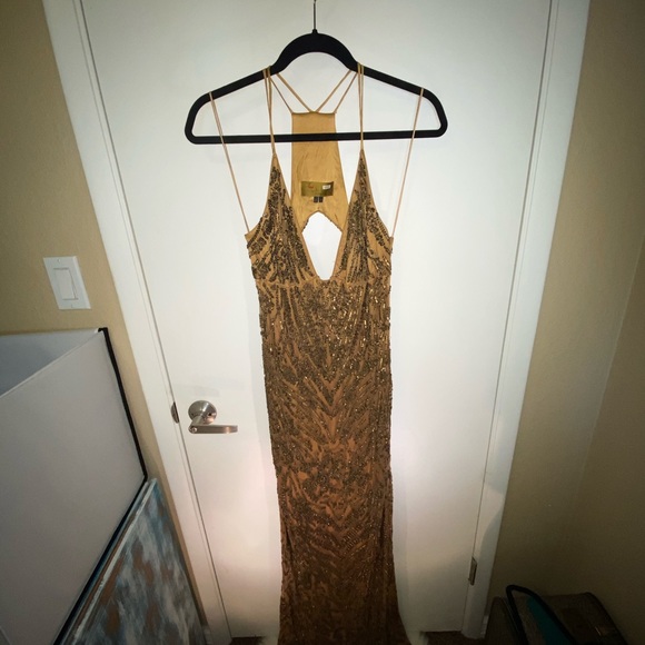 Beaded & Sequin Evening Dress | Nicole Miller - Picture 5 of 7
